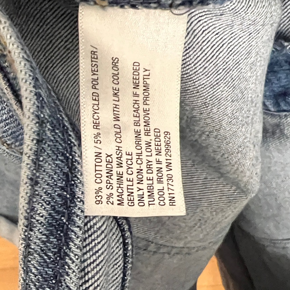 Ava & Viv Medium Blue Denim Short Overalls - Picture 9 of 10